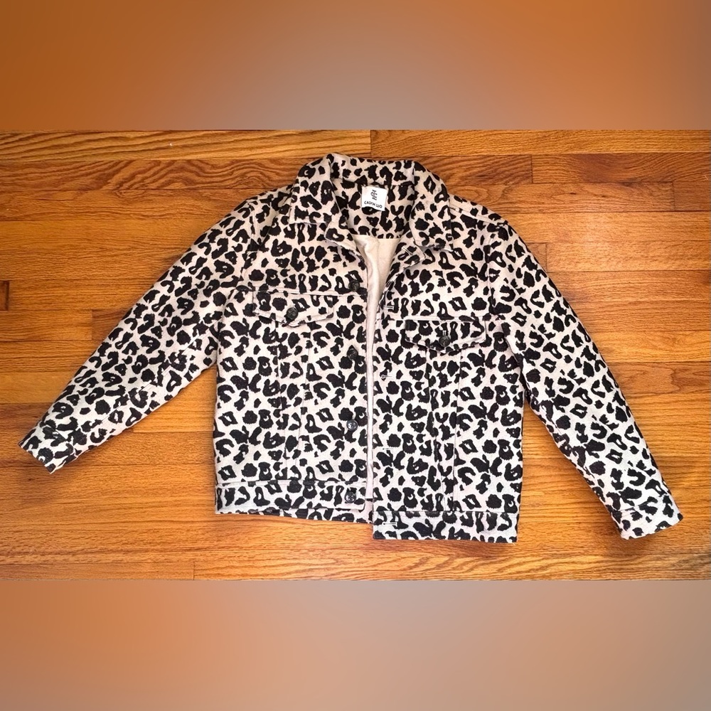 Calvin Luo Cheetah Print Peacoat Women’s XL